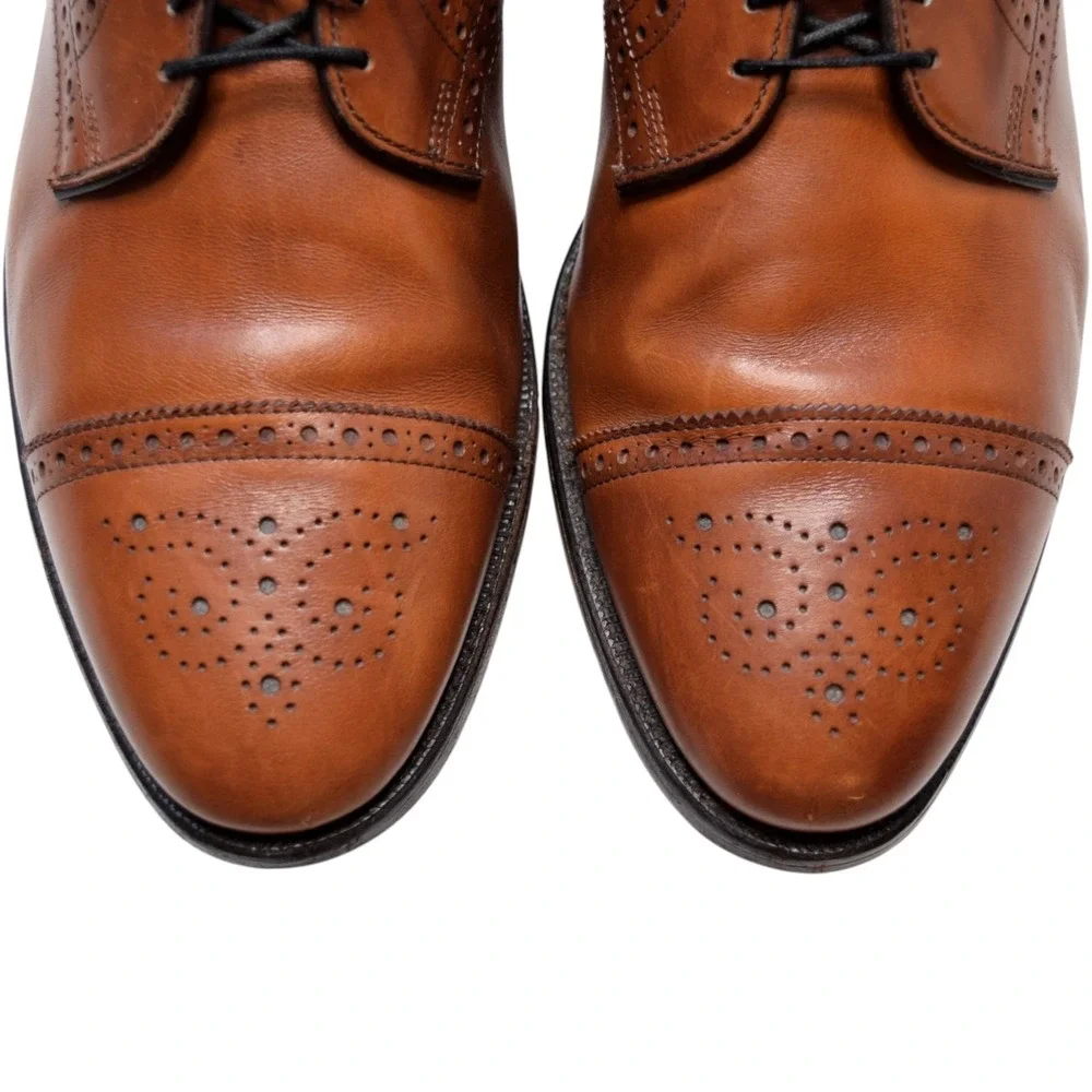 Allen Edmonds Men's Sanford Bourbon Cap Toe Derby Dress Shoes 12 C 5347 Brogue